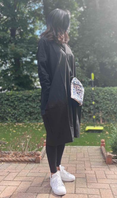 Long sleeve boat neck dress – wearing Japanese clothing in the UK as we transition from summer to autumn