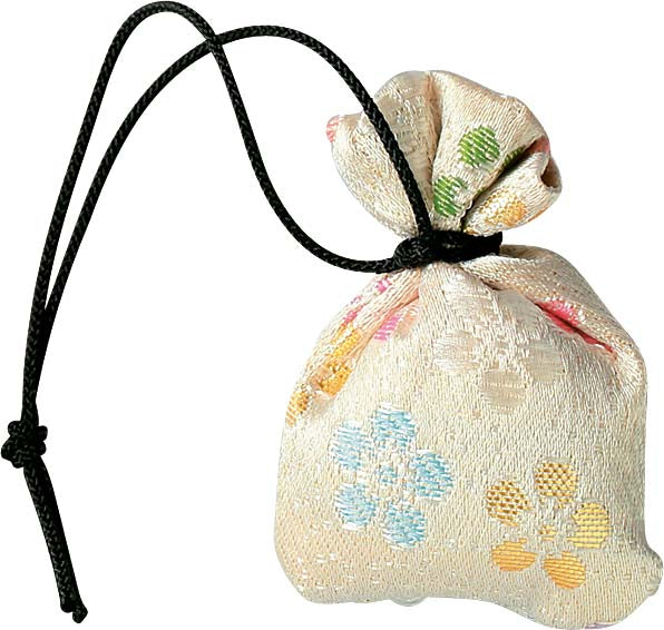 Kousaido Incense Scent Kinchaku Bag with Yuzen-dyed paper box - Zen