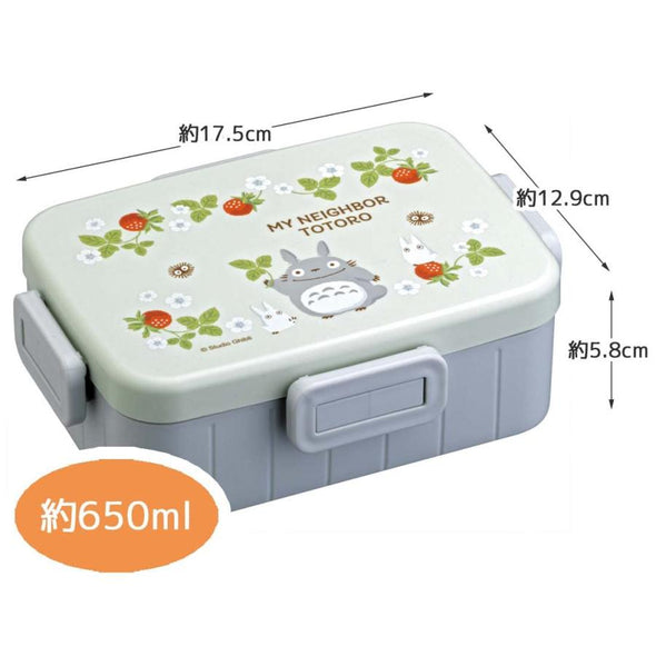 My Neighbor Totoro Bento Box 650ml Antibacterial 4 Point Lock - Strawberry