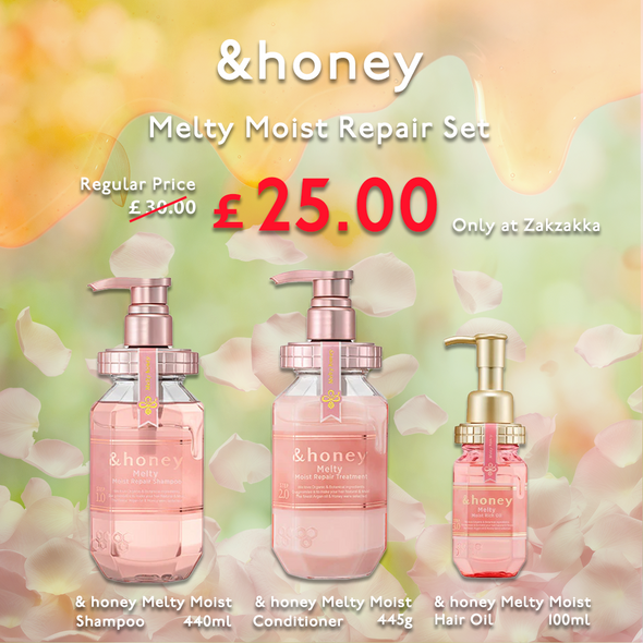 &honey Melty Moist Repair Set - Shampoo, Conditioner and Oil