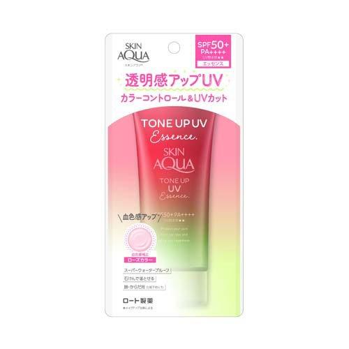 Skin Aqua Tone Up UV Essence Happiness Aura Sunscreen Rose SPF 50+ PA++++ - 80g