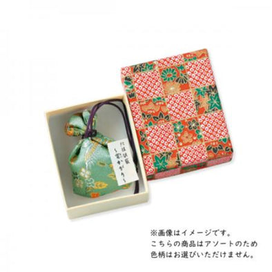 Kousaido Incense Scent Kinchaku Bag with Yuzen-dyed paper box - Flower Robe Medium Size product