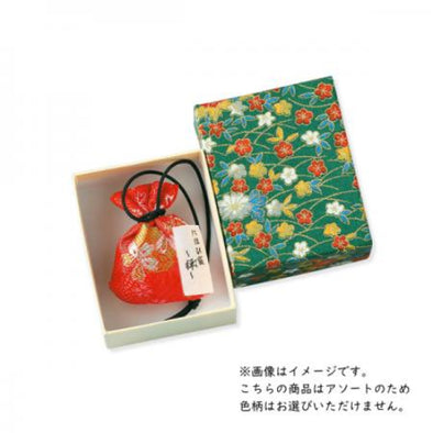 Kousaido Incense Scent Kinchaku Bag with Yuzen-dyed paper box - Zen Medium size product 