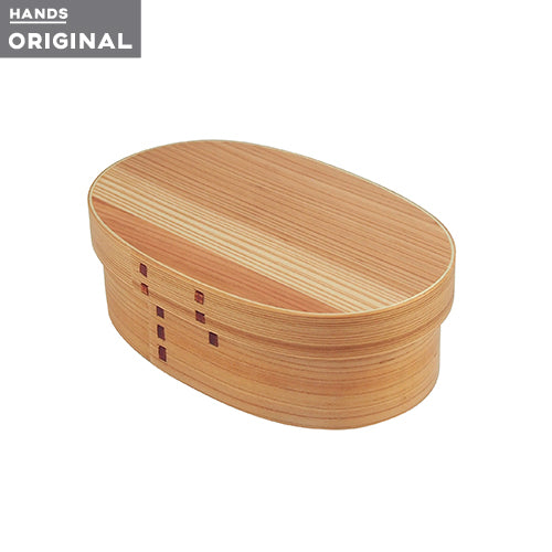 TOKYU HANDS Original Oval Wooden Lunch Box - 500ml 2