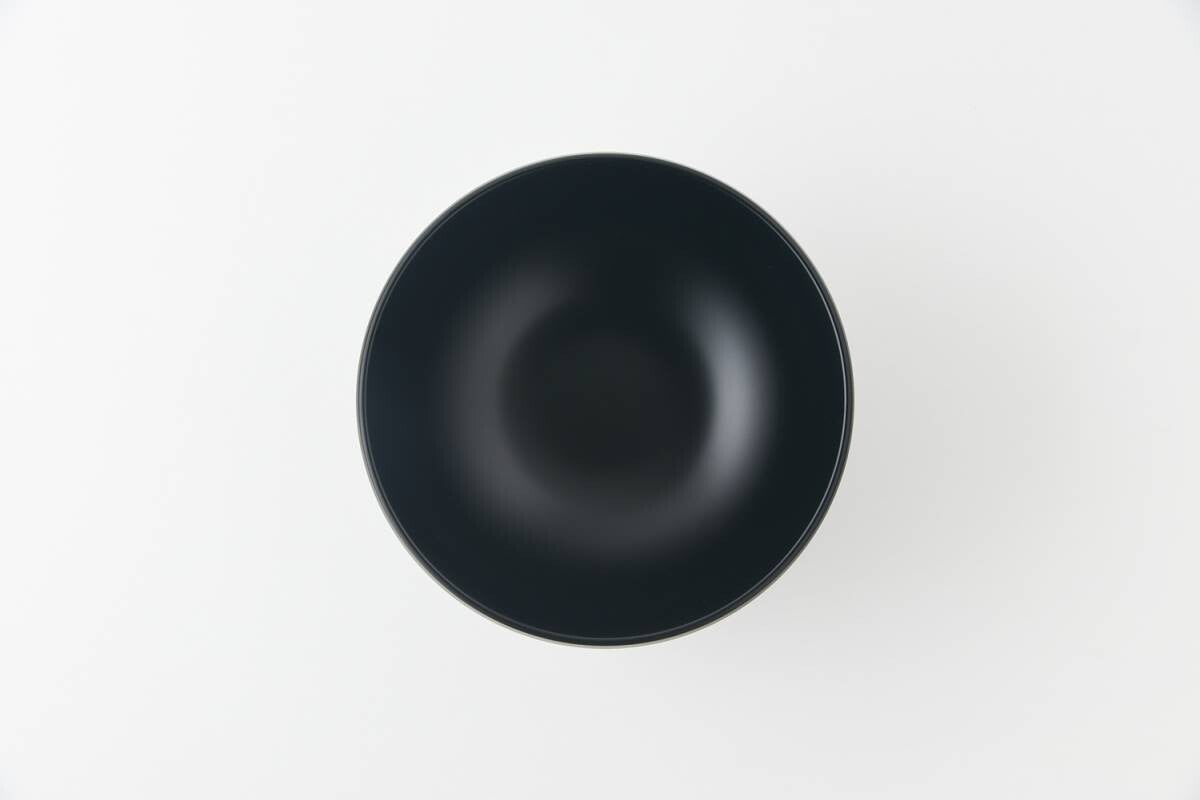 Aizu Japanese  lacquered Ware Miso Soup Bowl - Black