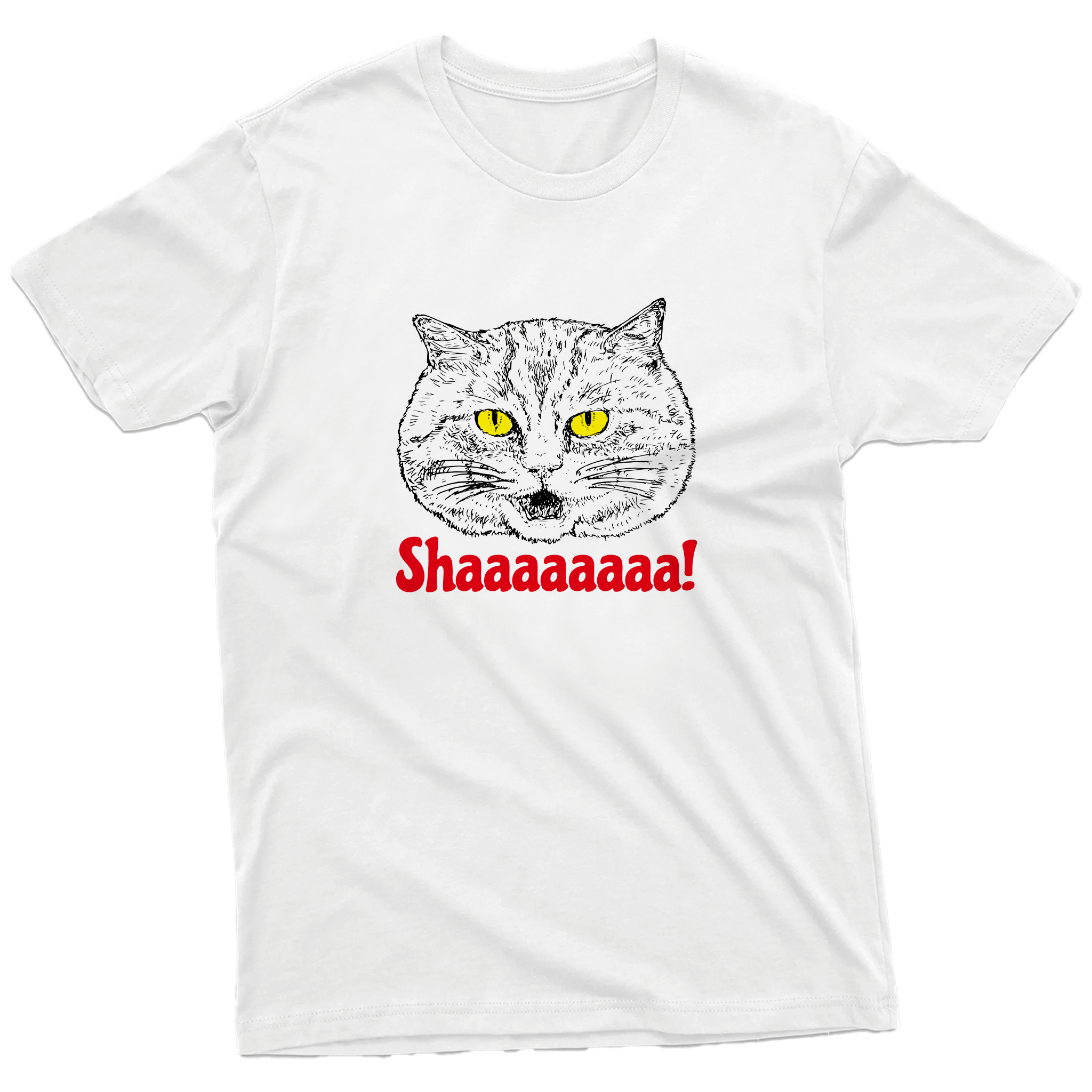 Shaaaaaaaa!  Mens Japanese T-Shirt -White