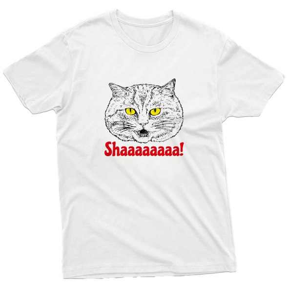 Shaaaaaaaa!  Mens Japanese T-Shirt -White
