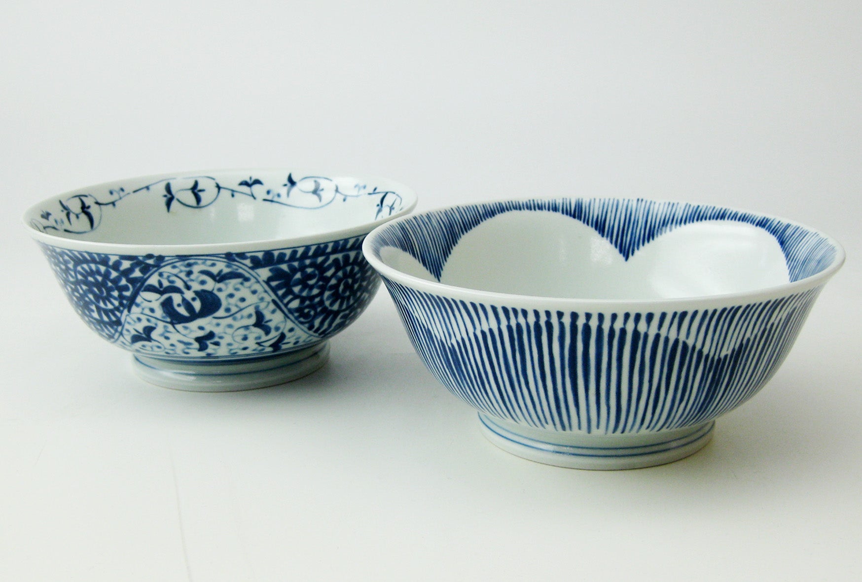 Hasami Porcelain Light Weight Noodle Bowls Set - B