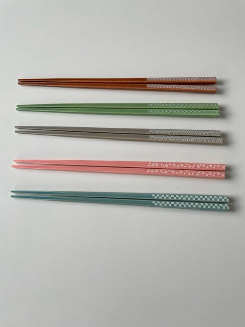 Japanese Bamboo Chopsticks 5 Colours Set