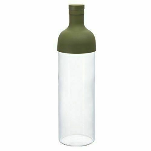Hario Glass Filter-In Bottle Wine Style Teapot Olive Green