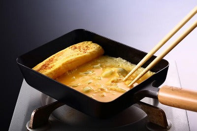 Japanese Tamagoyaki Omelette Egg Frying Pan wooden handle Wahei made in  Japan - tablinstore